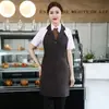 Nuevo Uniforme de Trabajo para Personal de Caja de Cafetería Restaurante Occidental Salón de Belleza Peluquería Salón de Uñas Chaleco Delantal para Mujer