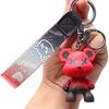 Cartoon violento urso chaveiro acessórios casal carro chaveiro pendente saco ornamentos criativos pequenos presentes atacado
