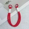 Cordón Trenzado de Teléfono Colorido de Moda con Bloques de Color Dopamina, Correa Corta Gruesa, 28 cm de Largo, Adecuado para Bolsas de Botellas de Agua