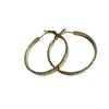Pendientes de Aro Rayados Minimalistas de Alta Gama Chapados en Oro, Pendientes de Moda Transfronterizos Modernos y Únicos, Accesorios para Orejas Versátiles de Borde Ancho de Nicho