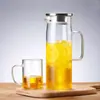 Jarra de Vidrio Resistente al Calor para Agua Fría, Jarra de Agua para Té de Gran Capacidad, Taza Doméstica Resistente a Altas Temperaturas para Agua Fría Hervida, Tetera con Boca de Pato, Jarra para Jugo