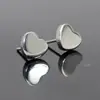 Aretes de Acero Inoxidable en Forma de Corazón para Mujer, Dulces y Versátiles, Exquisitos y Compactos, Aretes en Forma de Corazón con Diamantes, Joyería de Exportación al por Mayor