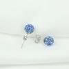 Novas moda brincos Shambhala em prata de lei 925 com diamantes completos brincos simples da moda para mulheres joias de orelha para estudantes atacado