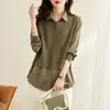 Conjunto de dos piezas para mujer 2026 primavera y otoño nuevo estilo holgado casual chaqueta camisa de principios de otoño chaleco elegante top de manga larga