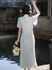 Verão 2026 Novo Estilo Vestido Qipao Mãe e Filha Vestido Estilo Chinês para Crianças e Bebês Qipao Étnico Pai-Filho