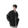 Nova Jaqueta Retro Americana Masculina Primavera e Outono Jaqueta de Voo Tendência Workwear Japonês Gola Alta Jaqueta de Uniforme de Baseball para Homens