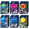 Pacote Transfronteiriço Novo com 6 Peças de Adesivos de Quebra-Cabeça de Planetas, Brinquedos Criativos e Divertidos para Crianças, Material DIY Adesivos que Mudam de Rosto