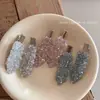 Pinza para el pelo de estilo coreano con diamantes de cristal sin costuras Pinza de pico de pato Dulce y a la moda Flequillo Cabello suelto Pinza lateral Accesorios para el cabello Nuevo estilo