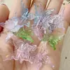 25mm Mariposa Estéreo Colorida Agujero Mediano Color Mágico Mariposa Chapada con Cuentas Accesorios DIY para el Cabello Funda de Teléfono Accesorios de Pegamento de Crema