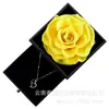 Atacado do Fabricante Rosa Eterna Flor Real Caixa de Joias em Acrílico Dia das Mães Aniversário Presente Caixa de Flores Transfronteiriça Amazon
