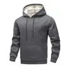 Sudadera con capucha de talla europea para comercio exterior para hombre, color liso, versión pública, holgada, casual, chaqueta deportiva, forro polar, engrosada, para pareja, top