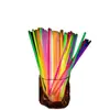 Palos Fluorescentes se Pegan a la Ropa, Palos Fluorescentes de Colores Brillantes para Niños, Palos de Luz DIY para Fiestas, Pulseras Luminosas de Color Plateado Brillante