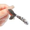 Grampo de Cabelo Preto Exquisito Laço de Strass Franja Lateral Parte de Trás da Cabeça Grampo de Cabelo Grampo de Cabelo Grampo de Cabelo Acessórios de Cabelo