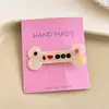 Pinzas para el pelo Rudan de gatito y cachorro de dibujos animados lindos, pasador versátil para niña dulce, clip para flequillo con lazo