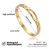 Pulseira de aço titânio banhada a ouro 18K para mulheres, estilo luxo leve, fecho de corrente, não desbota, à prova d'água, toque de alta qualidade, atacado