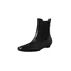 Botas Chelsea Confortáveis de Pele de Ovelha Lavada com Salto Baixo Outono/Inverno 2026 Botas de Tornozelo Versáteis de Couro Genuíno com Salto Baixo e Bico Quadrado para Mulheres