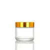 Botella de Vidrio Transparente para Crema al por Mayor Botella Vacía Botella Esmerilada para Crema Facial Botella Sellada para Crema de Ojos Botella Pequeña de Muestra Cosmética