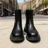 Botas Curtas para Mulheres 2026 Primavera, Outono e Inverno Novas Botas Slim Estilo Britânico Botas de Solado Grosso Botas Femininas Botas de Primavera e Outono