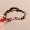 Doce e Descolada Menina Picante Estampa de Leopardo Cachorro Presilha de Garra de Acrílico Grande Design de Nicho Parte de Trás da Cabeça Coque Presilha de Tubarão Acessório de Cabelo