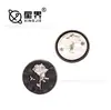 Botones de metal de alta gama con forma irregular de rosa para abrigos de mujer, gabardinas y suéteres, botones decorativos