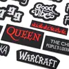 Yaxiu Nuevo Parche de Letras Blanco y Negro Parche Decorativo para Ropa y Bolsos Parche de Tela Bordado con Letras Inglesas Rectangular