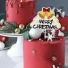 Decoração de bolo de acrílico para assar Natal Feliz Natal impressão colorida decoração de bolo para festa de feriado vendas diretas da fábrica
