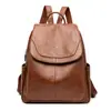 Mochila da Moda para Mulheres 2023 Nova Versátil Grande Capacidade Mochila de Couro Macio Bolsa Escolar para Estudantes Bolsa Feminina para Viagem ao Ar Livre