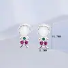 Brincos de Zircônia Coloridos Fofos de Elfo Série de Desenhos Animados Transfronteiriços Brincos de Tarraxa para Mulheres Piercing de Orelha Moderno Venda por Atacado