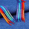 Cordones Luminosos Cordones Impresos con Letras Inglesas Planos Ajuste Zapatos Deportivos Coloridos Zapatillas Impresas