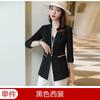2022 Nova Jaqueta de Terno Listrada de Um Botão Feminino Primavera Elegante Leve Maduro Alto Padrão Deusa Estilo Terno Superior