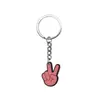Chaveiro de Borracha Macia em PVC Amor e Paz Pingente de Bolsa Pequeno Presente Chaveiro Acessórios para Joias DIY Transfronteiriço Em Estoque
