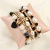 Pulsera Multicomponente Transfronteriza Europea y Americana BZ1942 Perla Hecha a Mano con Cuentas Moda Bohemia para Mujer Pulsera Corazón de Durazno