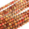 Coral Red Emperor Royal stone 4-10mm glossy round Beads Imperession Jasper Beads