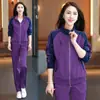 Garantía de Calidad Sin Bolitas Conjunto de Dos Piezas Reductor de Edad Nuevo para Mujer de Mediana Edad Primavera y Otoño Conjunto Casual Deportivo Holgado con Estilo