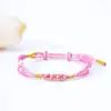 Directamente del fabricante: Pulsera de Cuerda Colorida con Nudo de Flor de Durazno Tejida a Mano, Material Premium, Unisex, Pulsera Protectora