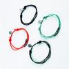 Pulseira de Jade de Liga de Fio Tecida à Mão para Homens e Mulheres Pulseira Tecida dos Desejos para Namorada Pulseira Simples de Corda Feita à Mão