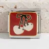 Novo Módulo Elástico Italiano Aço Inoxidável Série Estampa de Leopardo Corrente de Pulseira Destacável DIY Módulo de Acessório Decorativo