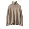 Suéter Básico de Cashmere Elegante Feminino para Outono Inverno Novo, Macio, Quente, Manga Longa, Tricô