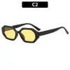 Gafas de Sol Poligonales de Nueva Moda Transfronterizas Personalidad Transmisión en Vivo de Tiktok Protección Solar Europea y Americana Gafas de Sol de Moda