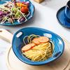 Yingquan glaseado creativo juego de vajilla de cerámica estilo japonés plato binaural plato con compartimentos plato para condimentos taza de café tazón de desayuno