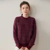 Nuevo Suéter de Cachemira para Mujer Otoño/Invierno, Cuello Redondo, Estilo Fair Isle Vintage, Nuevo Jersey de Punto Jacquard de Cachemira Camiseta Básica