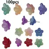 Acrílico Flor de Durazno de Cinco Pétalos Pétalos Pequeños Flor Hueca Tridimensional DIY Hecho a Mano Estilo Antiguo Materiales para Pasadores Accesorios