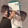 K-Style Bi Gafas de Sol de Montura Grande para Mujer Gafas de Sol Estilo Ins Harajuku Retro Anti-UV Transmisión en Vivo Fábrica Venta al por Mayor Dropshipping