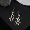 Pendientes Largos de Metal Exagerados Estilo Europeo y Americano, Gancho de Oreja con Borla de Moda, Elementos Populares de Influencers, Varios Accesorios para Orejas