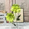 Dalias Simuladas de Dos Cabezas Flores Artificiales para Ramos de Boda, Arte Floral Hecho a Mano de Alta Gama, Paisajismo de Salones de Boda, Arreglos Florales de Piso DIY