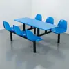 Juego de Mesa y Sillas de Comedor Tipo Cantina para 468 Personas, Comedor Unitario para Estudiantes y Personal con Respaldo, Mesa y Silla Integradas, Mesa y Sillas de Comedor para Comida Rápida