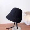 Sombrero de Cuenca Transpirable con Apertura Trasera de Color Sólido para Mujer, Verano, Elegante, Combinable, con Cordones, Sombrero de Pescador, Protector Solar, Sombrero de Punto