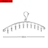 Varal de Roupas de Aço Inoxidável com Múltiplos Pregadores, Varal para Roupa Íntima, Varal Doméstico, Varal para Meias, Varal de Meias e Armazenamento para Dormitório, Pregadores de Meia
