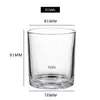 Preço de Fábrica Copo de Vidro Transparente para Vela 8090 Copo de Vidro Vazio Suporte Transparente para Vela Ornamento de Copo de Vela Copo Estiloso para Aromaterapia