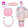 Botella de Agua Térmica Stanley Tapón Antipolvo Taza con Popote Tapa de Taza Correa de Mano Cordón para Botella de Agua Múltiples Estilos Versátiles Set